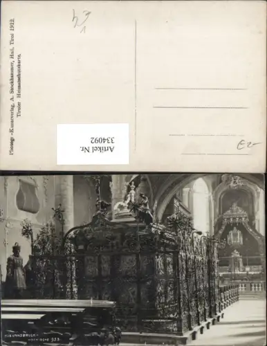 334092,Foto AK Innsbruck Hofkirche Innenansicht Grabmal pub A. Stockhammer 953