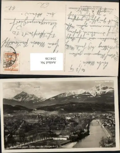 334136,Innsbruck Totale geg. Süden von der Hungerburg Bergkulisse