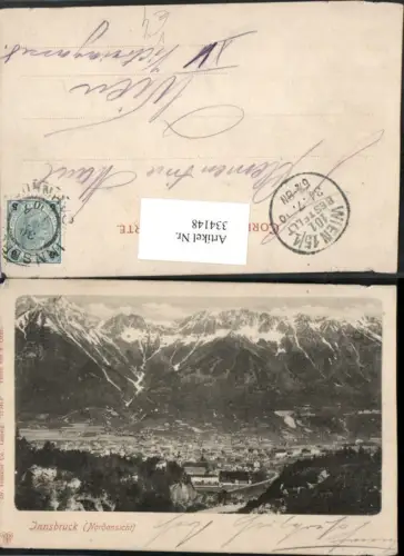 334148,Innsbruck Totale Bergkulisse pub Trenkler e Co 11341P