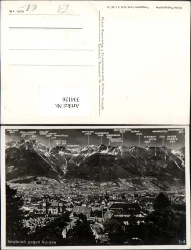 334156,Innsbruck Totale geg. Norden Bergkulisse
