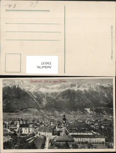 334157,Innsbruck Totale geg. Norden Bergkulisse pub Stengel e Co 1510