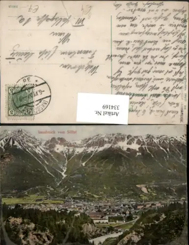 334169,Innsbruck Totale vom Silltal Bergkulisse