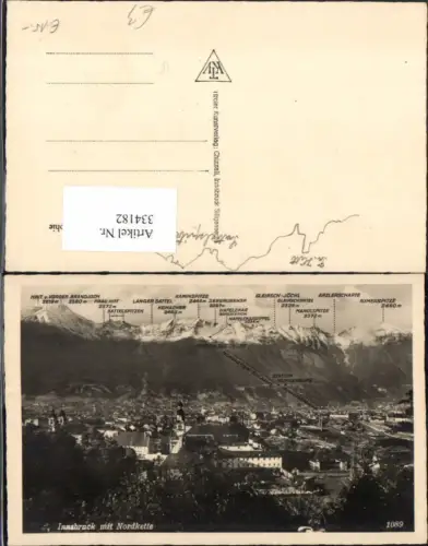 334182,Innsbruck Totale m. Nordkette Bergkulisse