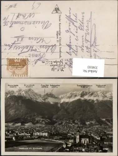 334183,Innsbruck Totale m. Nordkette Bergkulisse