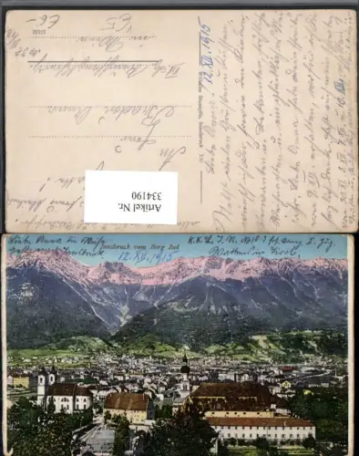 334190,Innsbruck Totale vom Berg Isel Bergkulisse pub Wilhelm Stempfle