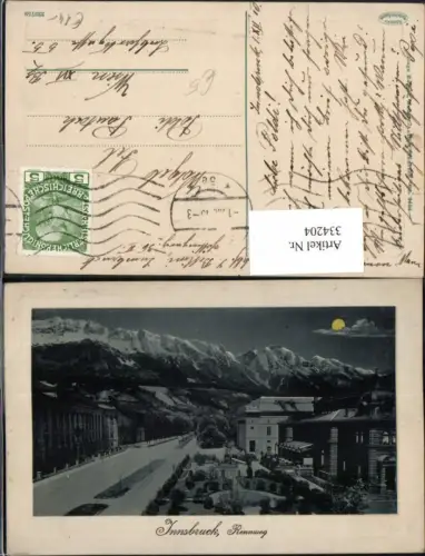 334204,Innsbruck Rennweg Theater Bergkulisse Mondschein