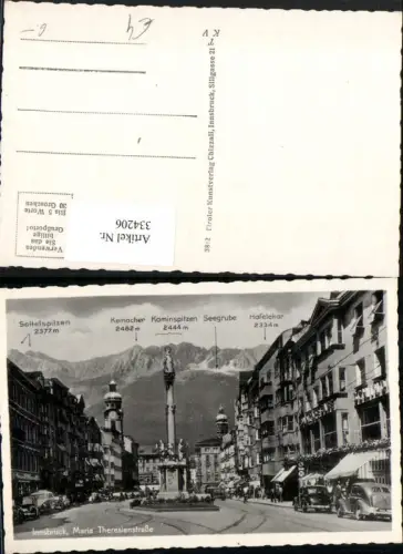 334206,Innsbruck Maria Theresienstraße Annasäule Geschäfte Bergkulisse