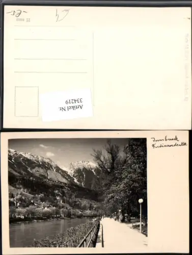334219,Innsbruck Ferdinandsallee Promenade Blick auf Hungerburg Bergkulisse
