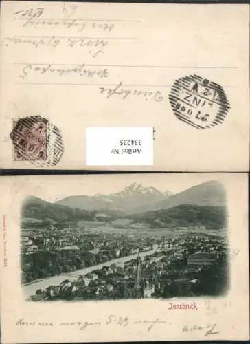 334225,Innsbruck Totale Bergkulisse pub Stengel e Co 2318