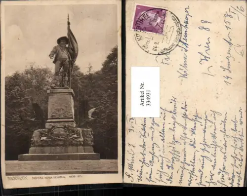 334931,Innsbruck Berg Isel Andreas Hofer-Denkmal