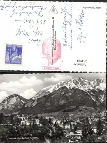 334979,Innsbruck Teilansicht Berg Isel m. Nordkette Bergkulisse