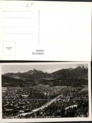 334997,Innsbruck Totale geg. Süden m. Serles u. Nockspitze Bergkulisse