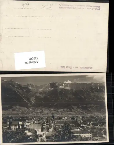 335001,Innsbruck Totale vom Berg Isel Bergkulisse