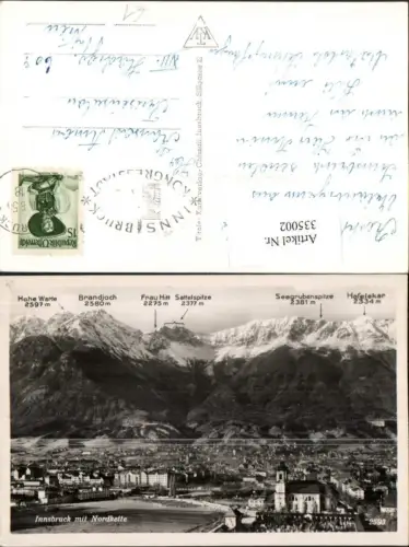335002,Innsbruck Totale m. Nordkette Bergkulisse