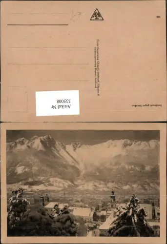335008,Innsbruck Totale geg. Norden Bergkulisse Winterbild