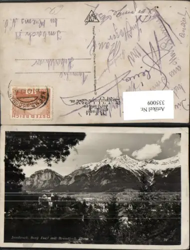 335009,Innsbruck Teilansicht Berg Isel m. Brandjoch Bergkulisse