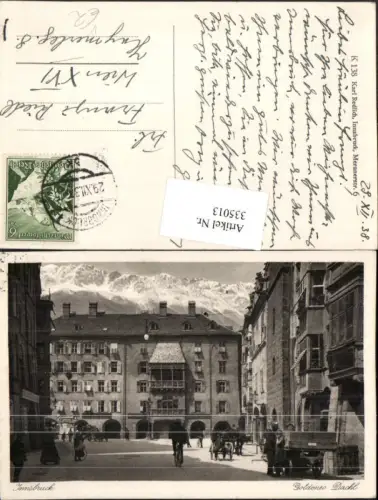 335013,Innsbruck Goldenes Dachl Bergkulisse pub Karl Redlich K138