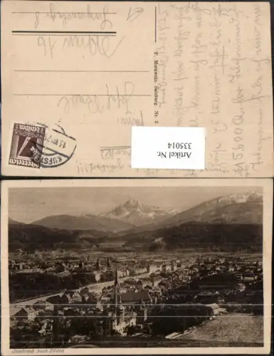 335014,Innsbruck Totale geg. Süden Bergkulisse