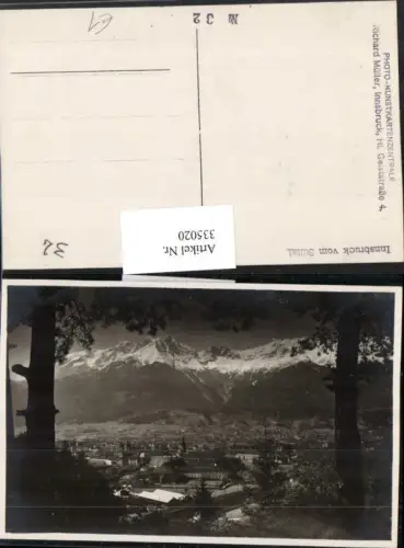 335020,Innsbruck Totale vom Silltal Bergkulisse