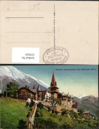 335024,Innsbruck Hungerburgbahn Hotel Mariabrunn Bergkulisse pub K. Redlich F291