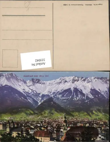 335042,Innsbruck Totale vom Berg Isel Bergkulisse pub Purger e Co 11652