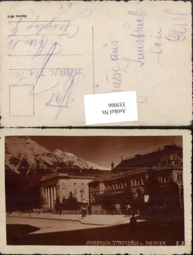 335066,Innsbruck Stadtsäle u. Theater Bergkulisse