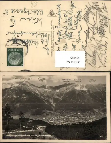 335075,Innsbruck Totale m. Nordkette von der Brennerstraße Bergkulisse