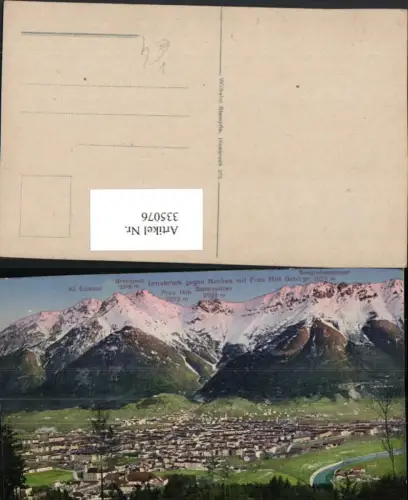 335076,Innsbruck Totale geg. Norden m. Frau Hitt Gebirge Bergkulisse pub Wilhelm Stempfle