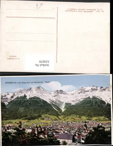 335079,Innsbruck Totale vom Berg Isel m. Nordkette Bergkulisse