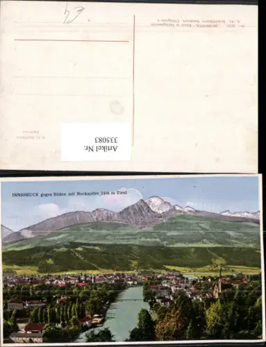 335083,Innsbruck Totale geg. Süden m. Nocksptize Bergkulisse