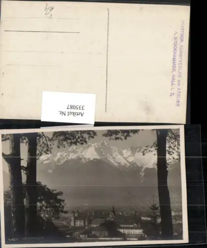 335087,Foto AK Innsbruck Teilansicht Bergkulisse pub A. Stockhammer 5401