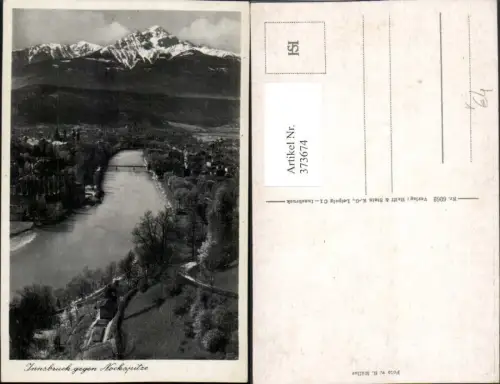 373674,Innsbruck Teilansicht geg. Nockspitze Bergkulisse pub Helff 6063