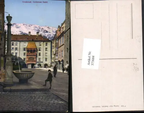 373684,Innsbruck Goldenes Dachl Straßenansicht Brunnen Bergkulisse