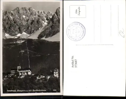 373687,Innsbruck Hungerburg m. Nordkettenbahn Bergkulisse