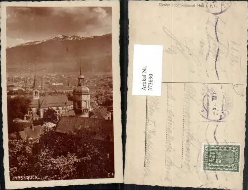 373690,Innsbruck Teilansicht Kirche Bergkulisse