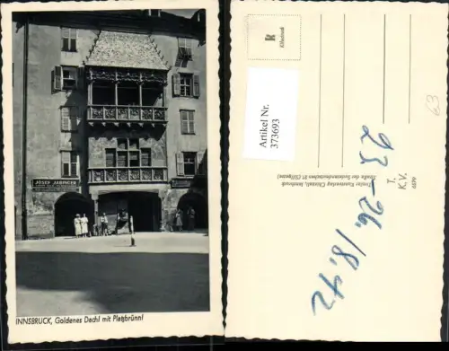 373693,Innsbruck Goldenes Dachl m. Platzbrünnl