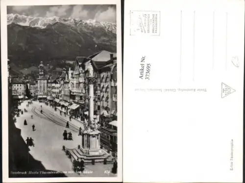 373695,Innsbruck Maria Theresienstraße Annasäule Bergkulisse
