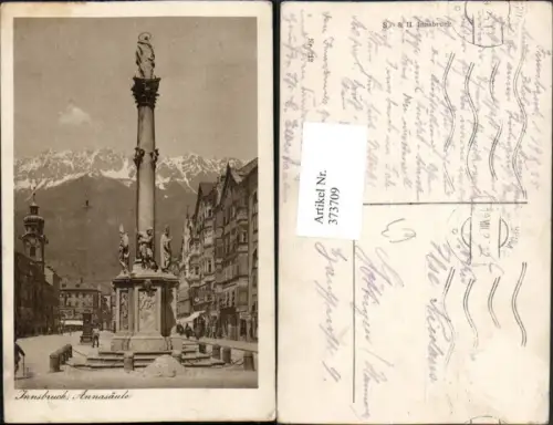 373709,Innsbruck Maria Theresienstraße Annasäule Bergkulisse