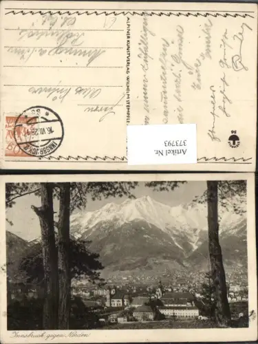 373793,Innsbruck Totale geg. Norden Bergkulisse