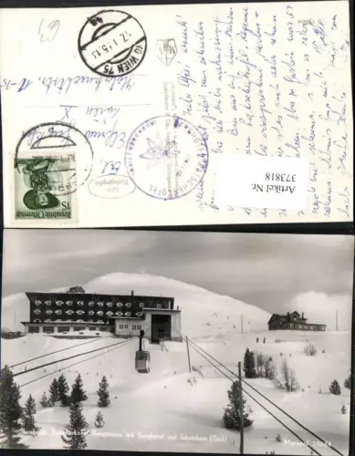 373818,Innsbruck Patscherkofel Bergstation m. Berghotel u. Schutzhaus Seilbahn Winterbild