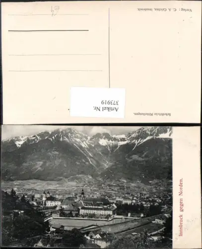 373919,Innsbruck Totale geg. Norden Bergkulisse