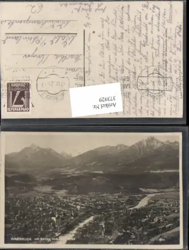 373929,Innsbruck Totale m. Serles u. Nockspitze Bergkulisse