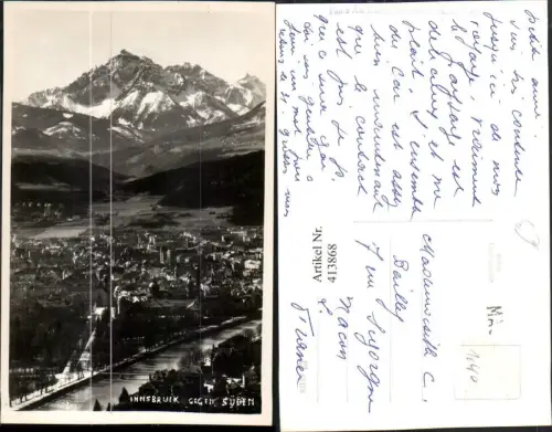 413868,Innsbruck Totale geg. Süden Bergkulisse