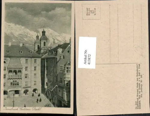 413872,Innsbruck Goldenes Dachl Kirchentürme Bergkulisse