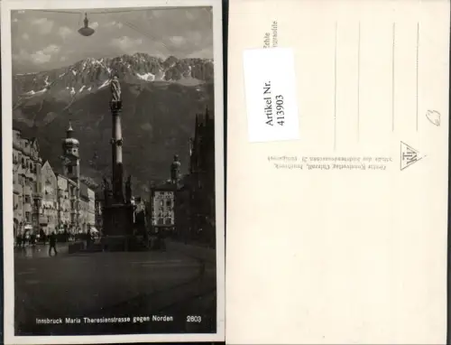 413903,Innsbruck Maria-Theresienstraße Annasäule Bergkulisse