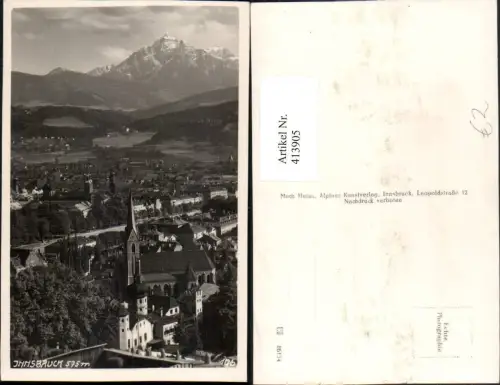413905,Innsbruck Teilansicht Kirche Bergkulisse
