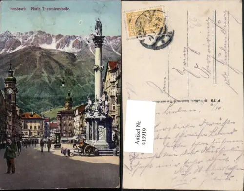 413919,Innsbruck Maria-Theresienstraße Annasäule Bergkulisse pub K. Redlich 76