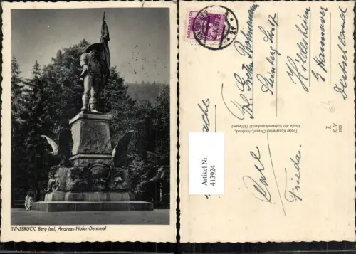 413924,Innsbruck Berg Isel Andreas-Hofer-Denkmal Statue