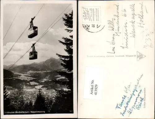 413929,Innsbruck Nordkettenbahn Seilbahn Wagenkreuzung Bergkulisse