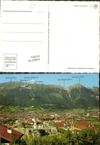 413952,Innsbruck Totale vom Berg Isel m. Nordkette Bergkulisse